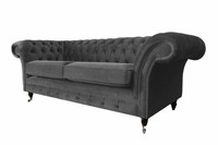 Sofa 3 Sitzer Luxus Textil Chesterfield Couch Sofas Polster Design MöBel