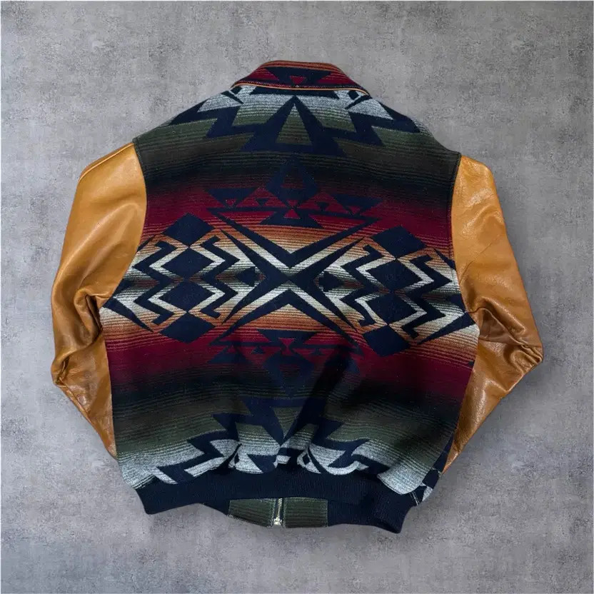 Pendleton Navajo Pattern Western Leather & Wool J… - image 4