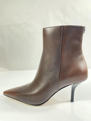 Michael Michael Kors Selina Heeled Bootie Boots Womens Size 7 Brown Leather