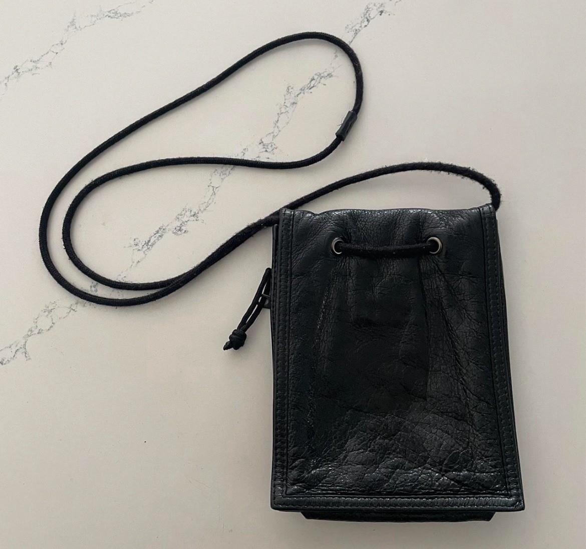Balenciaga Explorer Pouch Crossbody Bag Black Leather | eBay