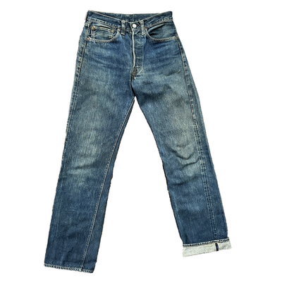 Vintage LEVIS 501XX Jeans Big E 1940s Denim Redline Selvedge 28x32