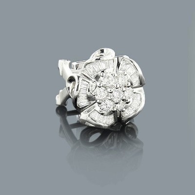 Damen Designer Diamant Cluster Ohrring 14K Gold 0,59ct