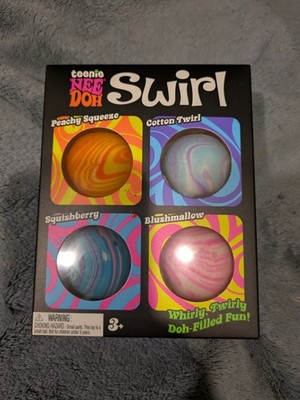 NeeDoh Teenie Swirl 4-pack Nee Doh Mini Squishy Stress Balls box of 6