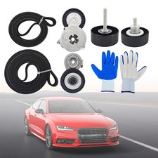 Drive Belt Tensioner Idler Pulley Kit Compatible With Vw Touareg 3.0l 2011-20...