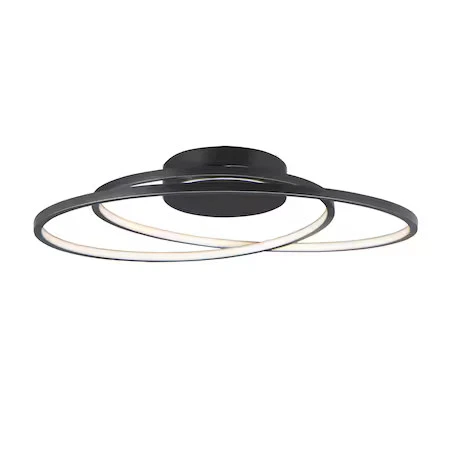 ET2 E21322-BK Cycle 1-Light 24.5" Wide Black Flush Mount Light - Picture 1 of 2