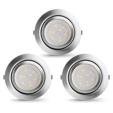 LED Puck Lights Wired Recessed Under Cabinet Lighting Dimmable,2.4In Cutout H...