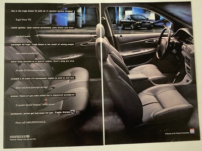 1993 Jeep Eagle Vision TSi Two Page Print Ad 11 Speaker Spacial Imaging