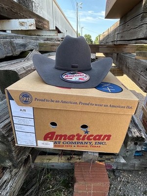 American Hat Company 7X Steel Felt Cowboy Hat  4 1/4 Inch Brim Size 7