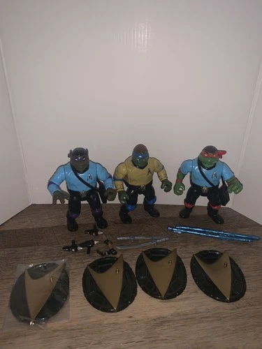 TMNT Vintage Star Trek Playmates Leonardo Raphael Donatello Accessories