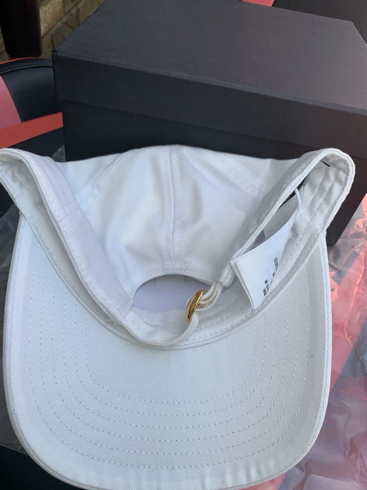 Gorra de béisbol de algodón Celine gorra hombres mujeres lavado LOGO talla M triunfo blanca nueva Foto 4 de 4