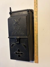 Vintage S.C. Tatum Ornate Cast Iron Mailbox Antique Mail Box RARE with Eagle