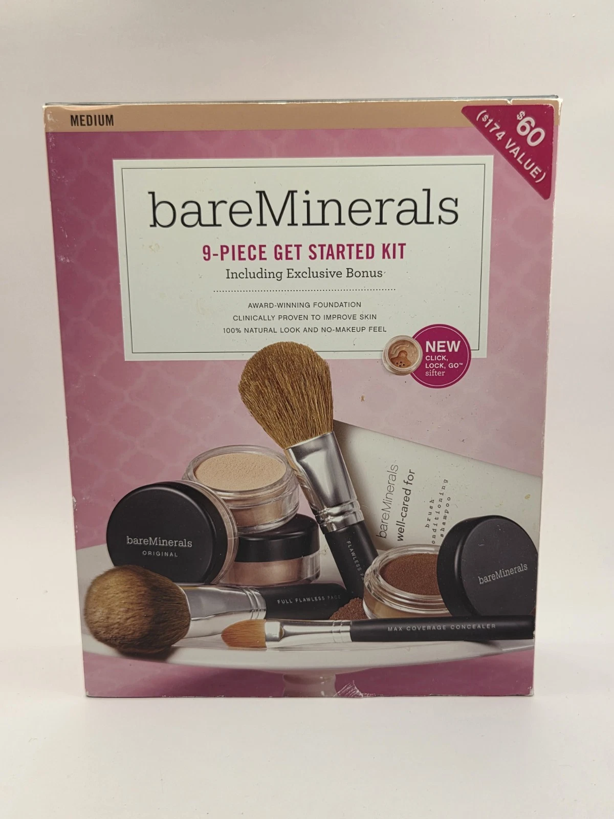 BareMinerals original get started kit Medium 9 pc Set mineral makeup Brand New