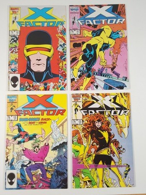 X-Factor #10, 11, 12, 13 Marvel Lot 1986 Phoenix Cyclops Beast Iceman Mutant