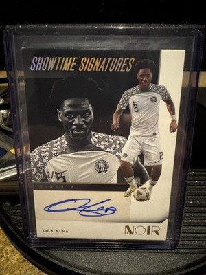 Ola Aina Panini Noir 2024-25 Showtime Signatures Auto 02/49 Nigeria