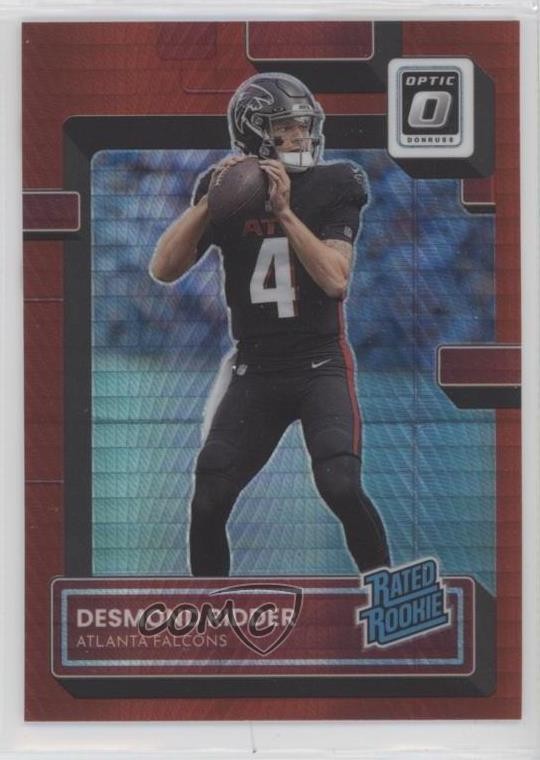 2022 Panini Donruss Optic Rated Rookie Red Hyper Prizm Desmond Ridder #202 11ds