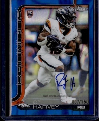 2025 Topps Chrome - RJ Harvey Blue Lava Refractor Auto #RA-RH /150
