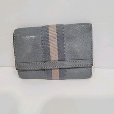 Bally Switzerland Key Wallet Blue Small Leath...