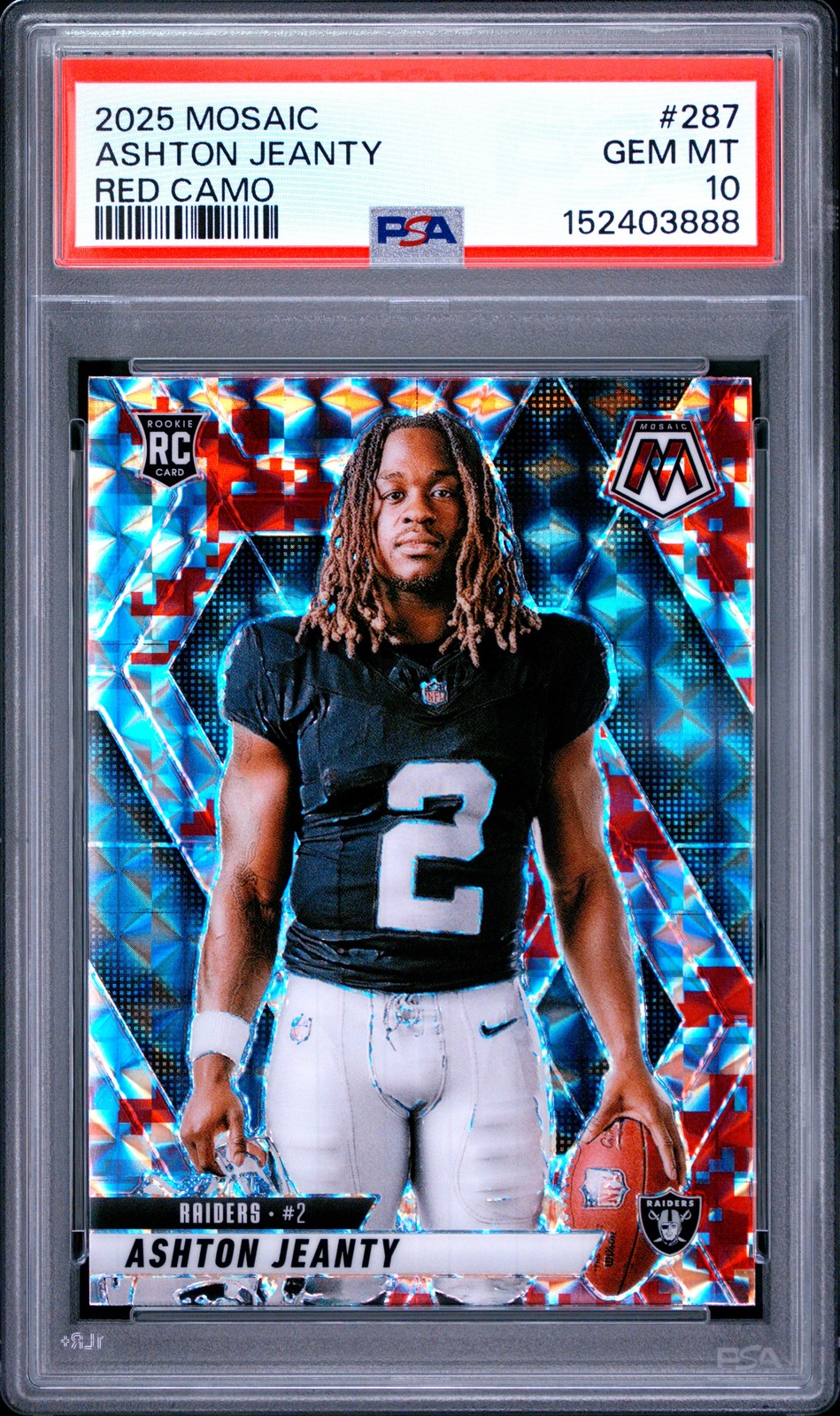 Ashton Jeanty Panini Mosaic #287 Red Camo
