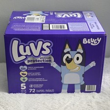 Luvs Platinum Protection Diapers Size 5 27 lb 72 Count - Bluey Edition - NEW