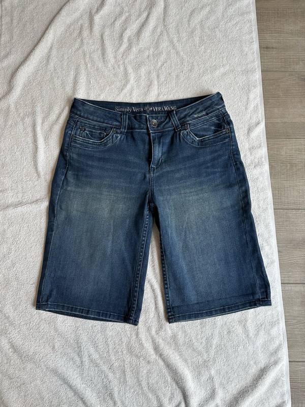 Simply Vera Denim Shorts Vera Wang Womens 6 Boyfriend Blue Jeanss