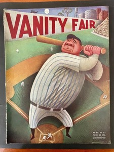 Vanity Fair September 1933 Babe Ruth Cover Complete Good Condition. Great Issue!