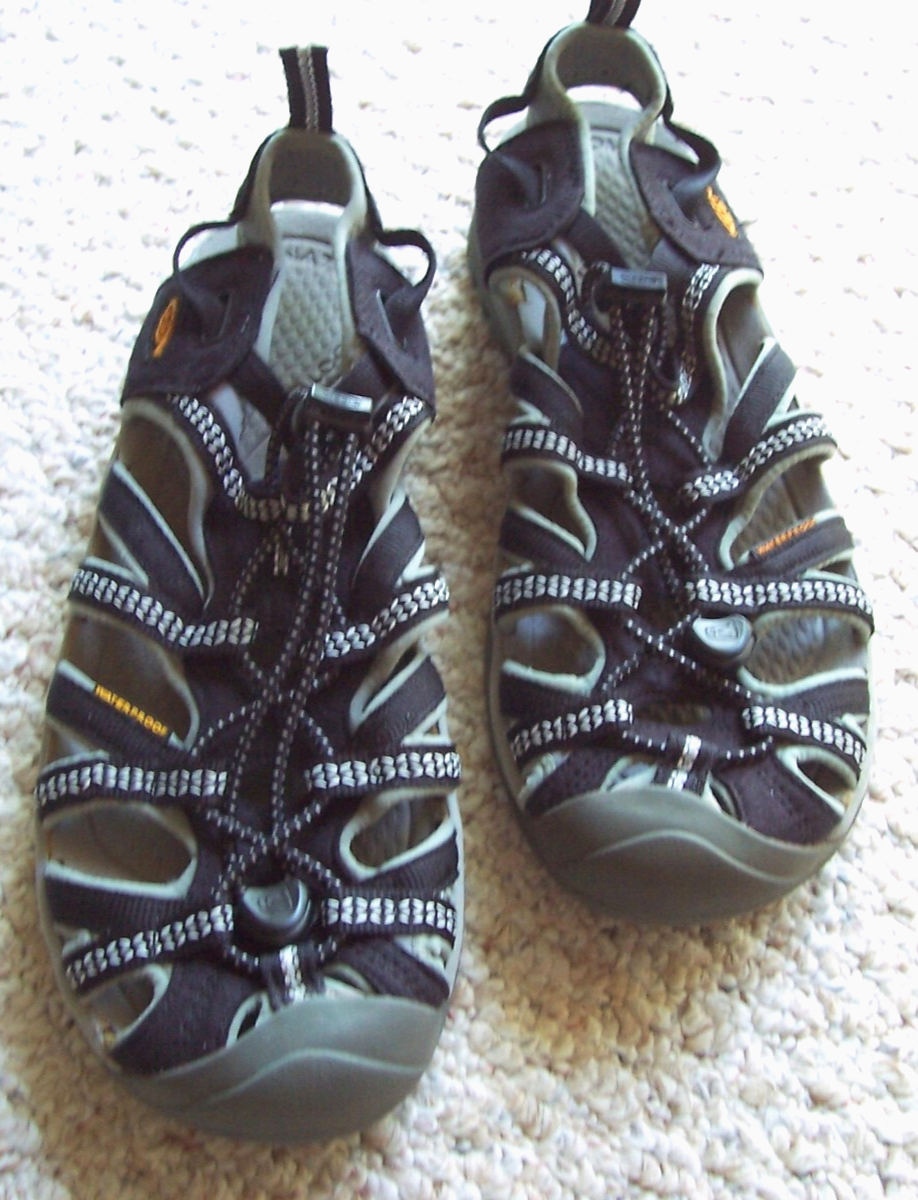 Sandali Keen Whisper donna neri punta chiusa sport acqua escursionismo taglia 10