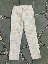 Vintage 70s big E Levi's Sta-Prest Altered 26" x 27.25" Pants Brown Check USA