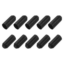 32Pcs Heat Shrink End Cap 18mm ID x 45mm l 2:1 Ratio Heat Shrink Cap Black