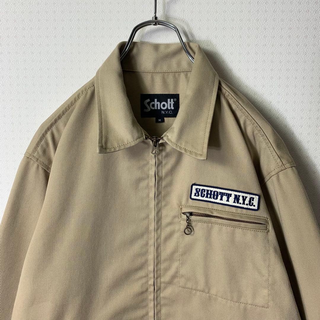 Schott Tc Work Jacket Beige Patch Embroidery Twil… - image 2