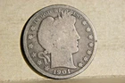 1901 "P" Barber Half Dollar 90% Silver Liberty 50c