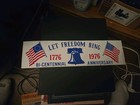 1776-1976 Bicentennial VTG ANNIVERSARY America Bumper Sticker LET FREEDOM RING — photo 1