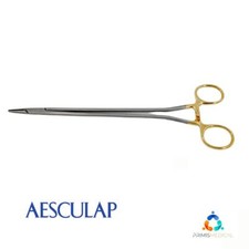Aesculap BM023R ​Durogrip TC Holder 0.4mm Pitch Serrated Straight 10-1/4"