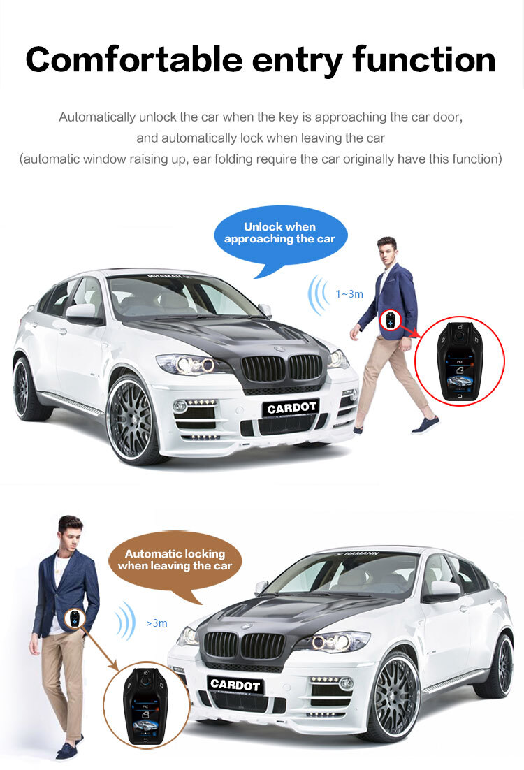 CARDOT Car Alarms Lcd Key for all push button start cars bmw benz