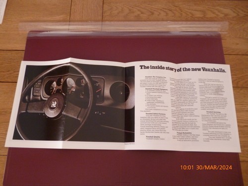 VAUXHALL GM VENTORA, VX4/90, VICTOR, MAGNUM, VIVA FOLDOUT BROCHURE V2184 1974 - Picture 3 of 7