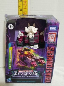 Transformers Generations Legacy Deluxe - Action Figure Skullgrin 14 Cm, Da Robot A Carro Armato Cybertroniano, Giocattolo Per Bambini 8+