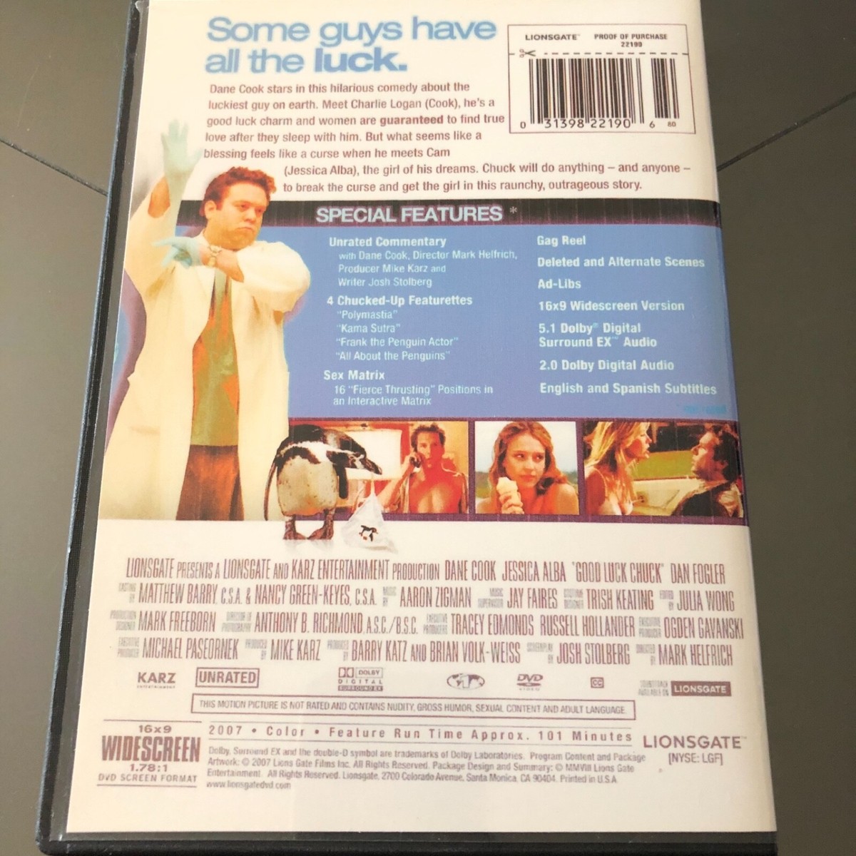 Buy Good Luck Chuck (DVD, 2008, Canadian English Version Pan Buy Good Luck Chuck (DVD, 2008, Canadian English Version Pan