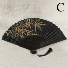 Chinese Style Folding Fan Bamboo Hand Fan For Hanfu Dance Party Hand Held Prop