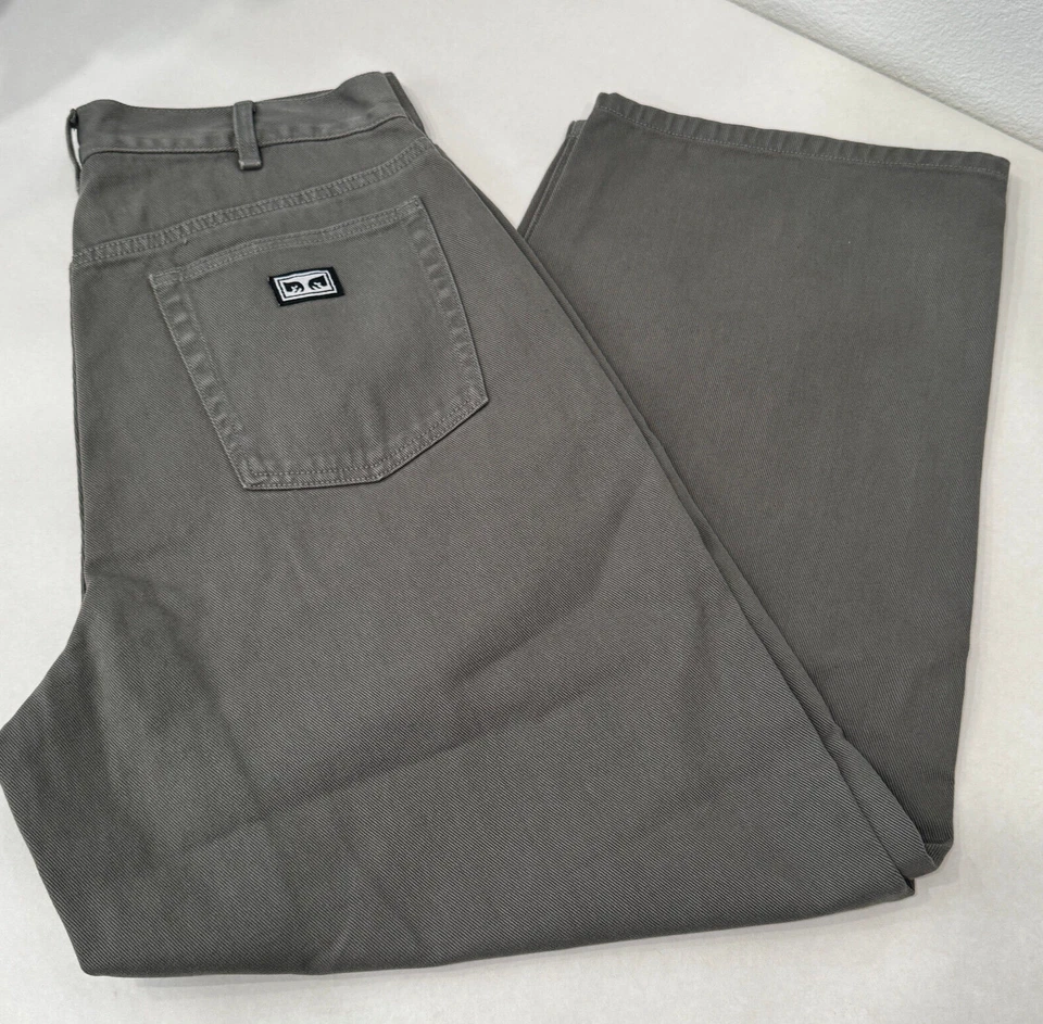 Obey Men's Denim Jeans Bigwig Baggy Laurel Wreath Size 32 NWT - Image 3 of 4