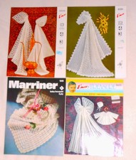 RESTPOSTEN 4 VINTAGE H&Auml;KELANLEITUNGEN KINDER/BABY T&Uuml;CHER SELTEN ZU FINDEN ALLES LESEN LOT 6