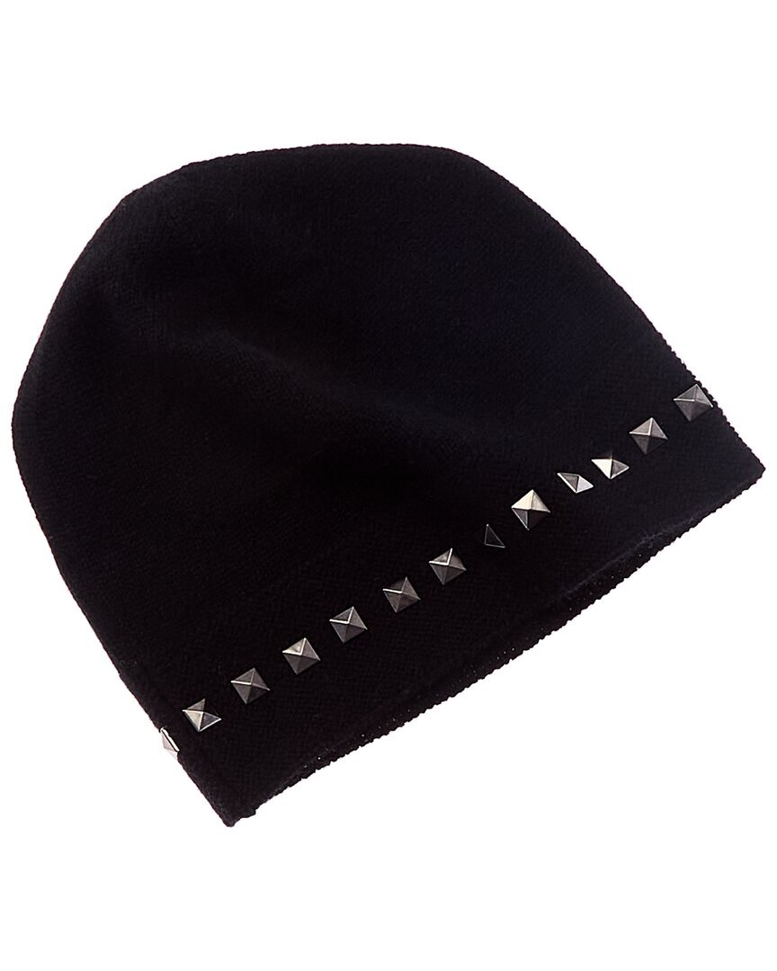 Кашемировая шляпа Forte Cashmere с квадратной отделкой и металлическими заклепками женская серая 6790₽