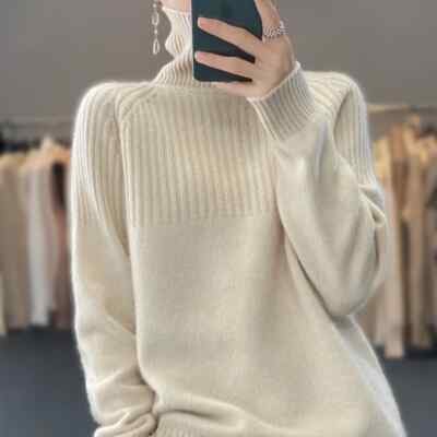 Women's Sweater Turtleneck Trending Sweater New Fashion Top Pullover