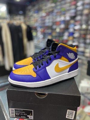 Size 10.5 - Jordan 1 Mid Lakers | eBay