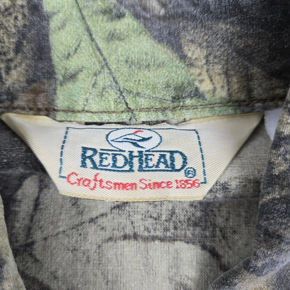 Vintage Redhead Realtree Shirt Large 100% Cotton Made In USA Short Sleeve Button - Image 4 of 4