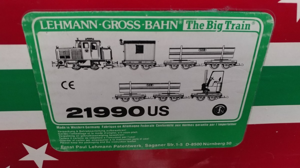 Rare Vintage Lehmann Gross Bahn (LGB) 21990 Construction Work Set