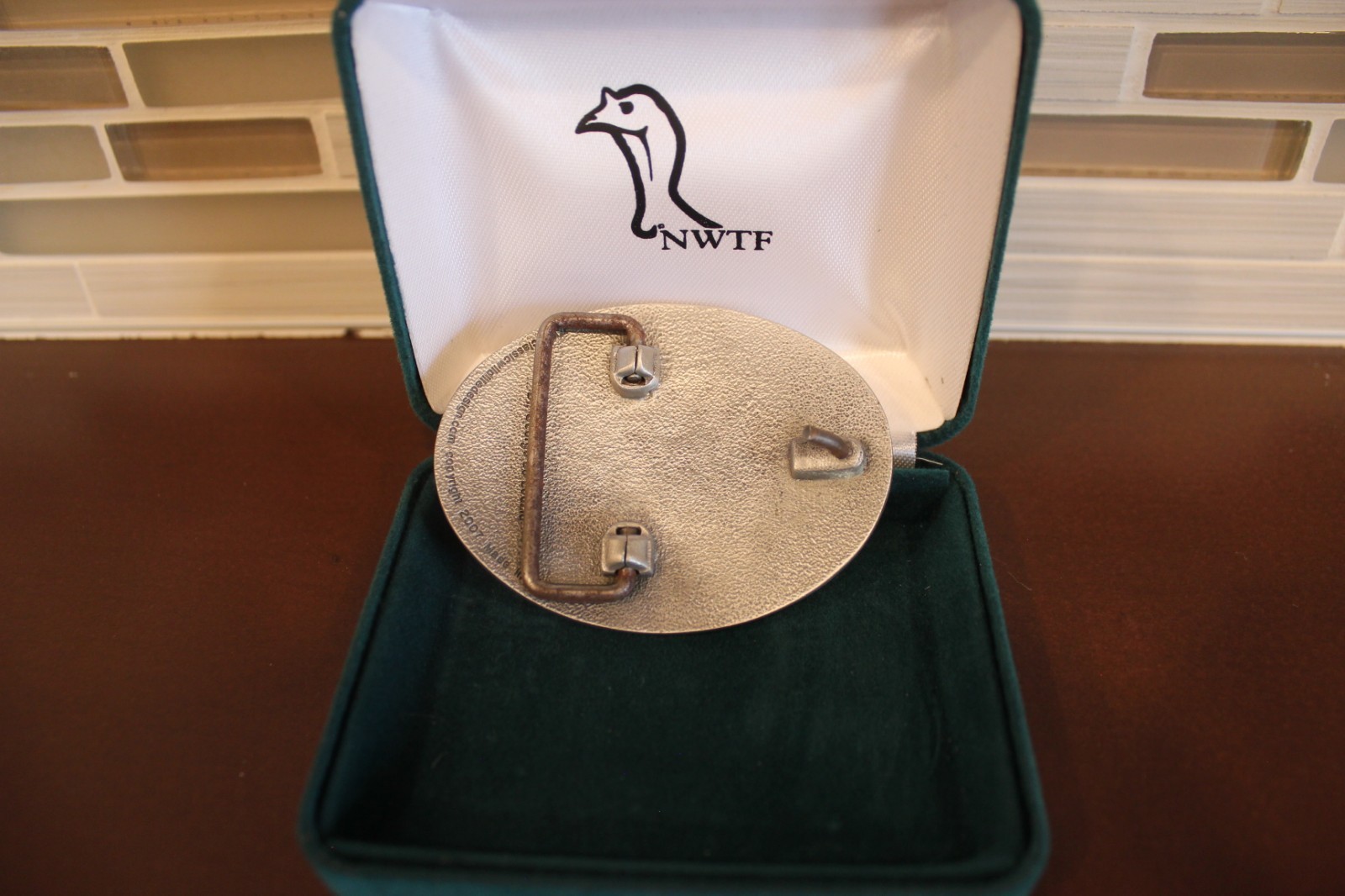 HANDMADE Brass Duck Belt Buckle w/ Case Gem