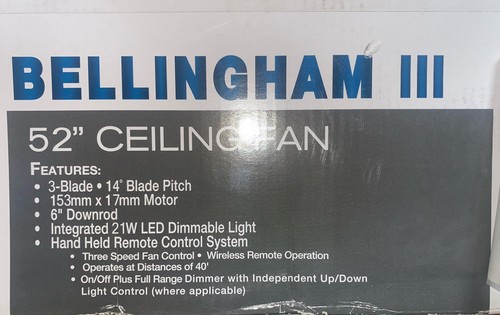 AIRE BY MINKA Bellingham III 52in LED Indoor Brushed Nickel Ceiling Fan 04733 - Picture 5 of 14