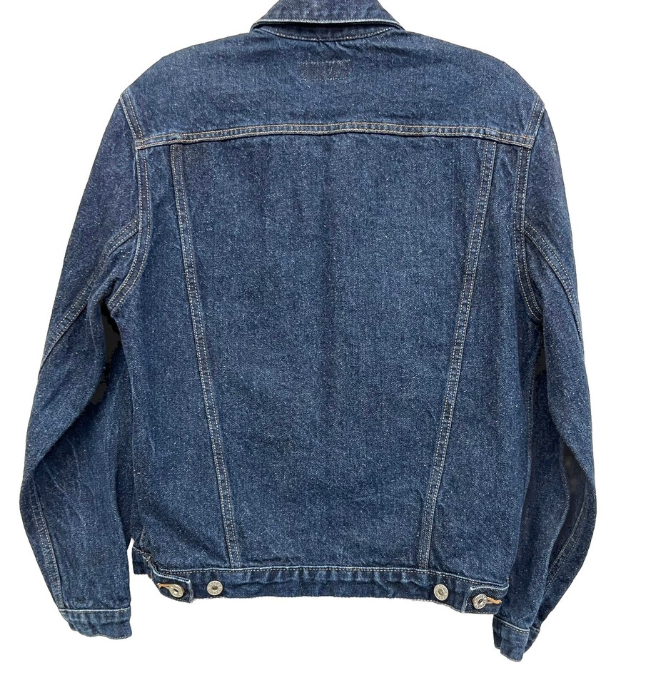 Guess junior Girl's Sz 12/14 Classic Blue Jean Trucker Grunge Jacket