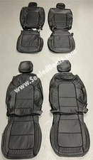 BLACK LEATHER SEAT COVERS FOR FORD BRONCO 2 DOOR BADLANDS BLACK DIAMOND