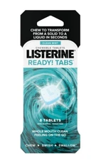 Listerine Ready! Tabs Chewable Mint Tablets, Clean Mint Flavor, 8 ct