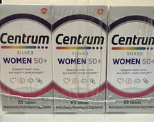 Centrum Silver Multivitamins for Women 50+ Multimineral Supplement 65 Ct- 3 Pack